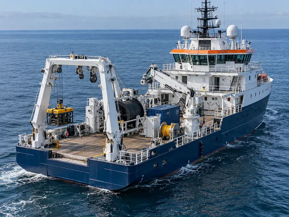 Offshore survey support vessel
